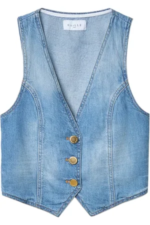 GAËLLE Jassen, Dames, Blauw, S, Denim, Blauwe Denim Cropped Jack