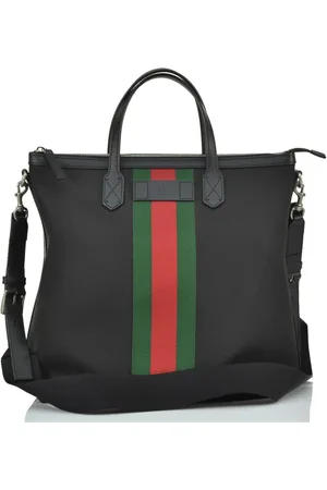 Gucci Tassen, Heren, Zwart, ONE Size, Leer, Tote Schoudertas