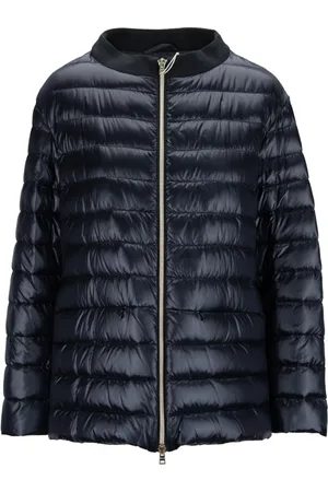 HERNO Jassen, Dames, Zwart, S, Katoen, Kort donsjack met rits