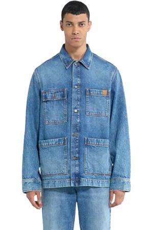 haikure Jassen, Heren, Blauw, L, Denim, Denim Worker Jacket