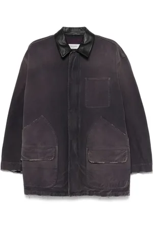 Golden Goose Jassen, Heren, Blauw, L, Lichtgewicht Jas met Verborgen Sluitingen