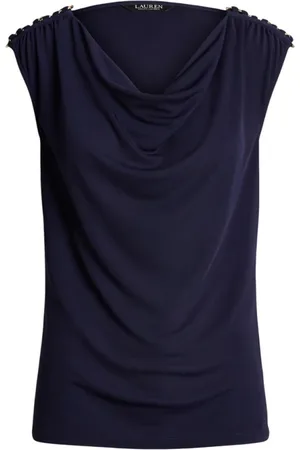 Ralph Lauren Tops, Dames, Blauw, L, T-shirt met korte mouwen