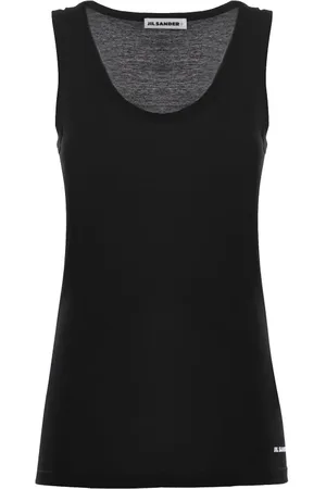 Jil Sander Tops, Dames, Zwart, M, Mouwloze Top