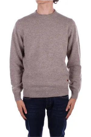 Barbour Truien, Heren, Grijs, L, Wol, Logo Sweaters met Logo aan de Voorkant
