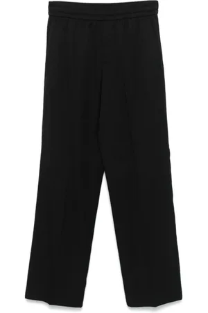 Golden Goose Broeken, Heren, Zwart, L, Wol, Wollen broek met elastische tailleband en ritssluiting