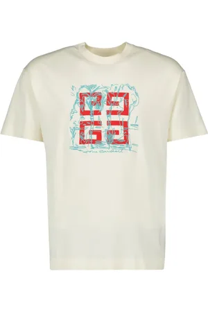 Givenchy Tops, Heren, , S, Katoen, 4G Bedrukt T-shirt in