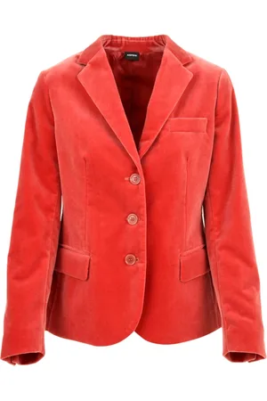Aspesi Jassen, Dames, Rood, S, Blazer met knoopsluiting aan de voorkant en split aan de achterkant