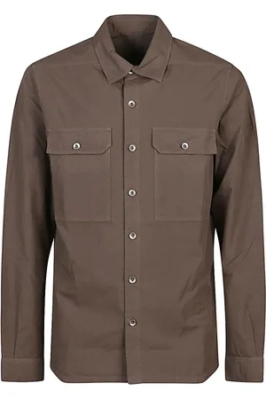 Rick Owens Jassen, Heren, Bruin, L, Logo Bruin Shirt