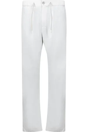 HERNO Broeken, Heren, Wit, L, Nylon, Minimalistische broek met elastische tailleband