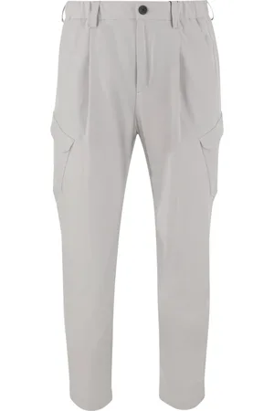 HERNO Broeken, Heren, Wit, L, Polyester, Rechte Broek met Meerdere Zakken