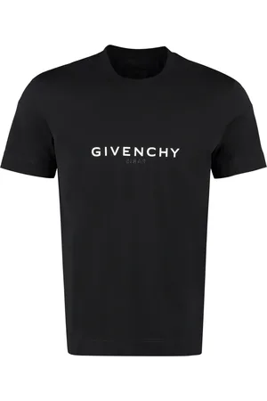 Givenchy Tops, Heren, Zwart, S, Katoen, Geribbelde T-shirt van katoen met ronde hals