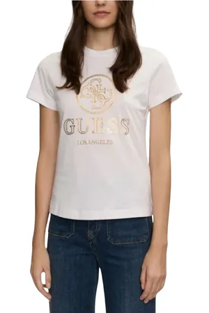 Guess Tops, Dames, Wit, S, Katoen, Logo T-shirt