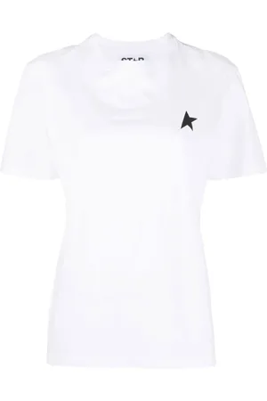 Golden Goose Tops, Dames, Wit, XS, Katoen, Star Logo T-shirt