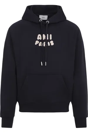 Ami Sweatshirts & Hoodies, Heren, Blauw, S, Katoen, Blauwe Sweatshirt