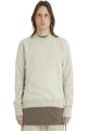 Rick Owens Sweatshirts & Hoodies, Heren, , M, Katoen, Trainingshirt met Lange Mouwen en Zakken aan de Voorkant