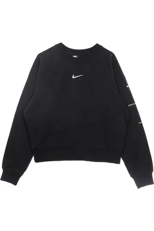Nike Sweatshirts & Hoodies, Dames, Zwart, M, Katoen, Lightweight Sportswear Swoosh Crew