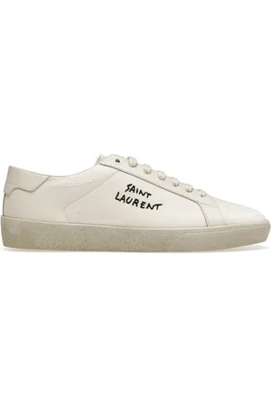 Saint Laurent Schoenen, Dames, Wit, 36 EU, Katoen, Court Classic Sl/06 Sneakers