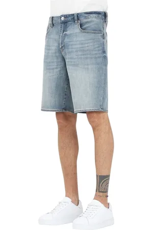 Armani Exchange Korte broeken, Heren, Blauw, W33, Denim, Casual Denim Shorts voor Mannen
