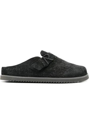 Represent Schoenen, Heren, Zwart, 41 EU, Suède, Zwarte suède muiltjes met gespdetail