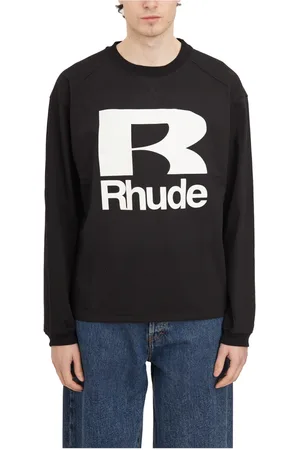 Rhude Sweatshirts & Hoodies, Heren, Zwart, L, Stijlvol Petrol T-shirt