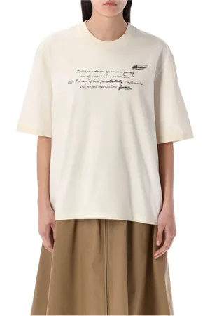 Golden Goose Tops, Dames, , S, Katoen, T-shirt met handgeschreven print