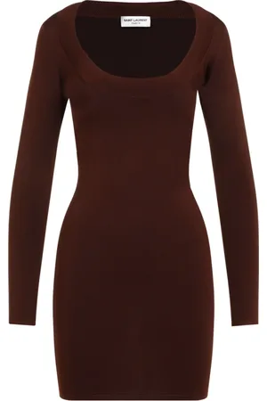 Saint Laurent Kleedjes, Dames, Bruin, M, Mini-jurk