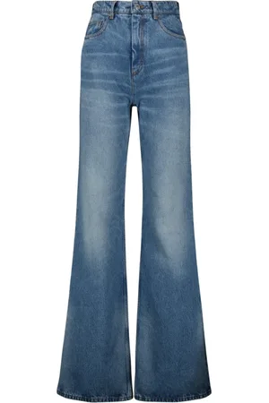 Ami Jeans, Dames, Blauw, W28, Denim, Blauwe Flare Denim Jeans