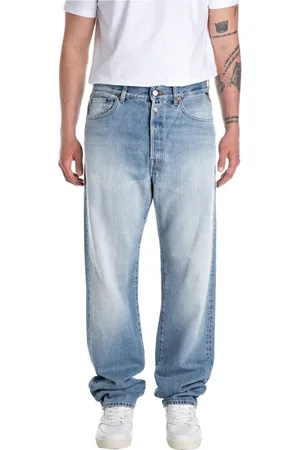 Replay Jeans, Heren, Blauw, W30, Katoen, Indigo Wide Jeans