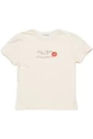 Acne Studios Tops, Dames, Grijs, L, Katoen, Casual Katoenen T-shirt in Diverse Kleuren