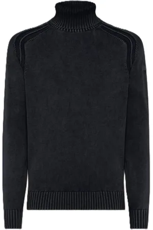 RRD Truien, Heren, Blauw, 2Xl, Katoen, Cotton Techno Wash High Neck Blauwe Turtleneck