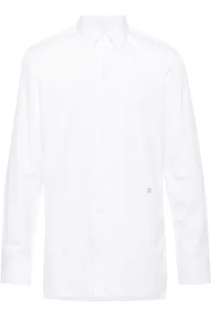 Givenchy Overhemden, Heren, Wit, L, Katoen, Klassiek Katoenen Overhemd