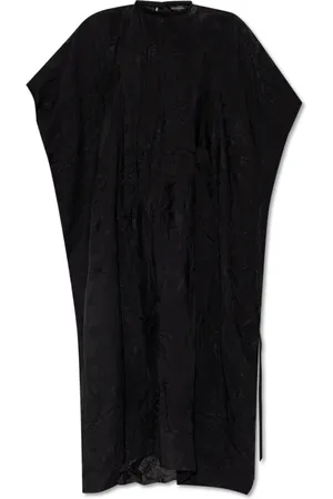 Balenciaga Kleedjes, Dames, Zwart, S, Jurk met kreukeleffect