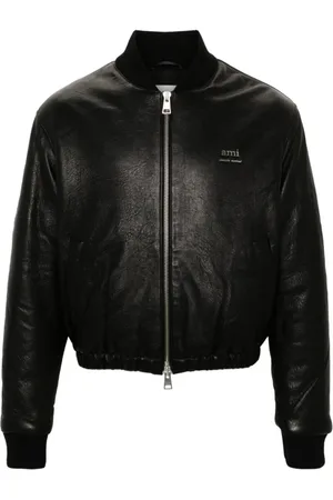 Ami Jassen, Heren, Zwart, S, Leer, Zwarte leren jack