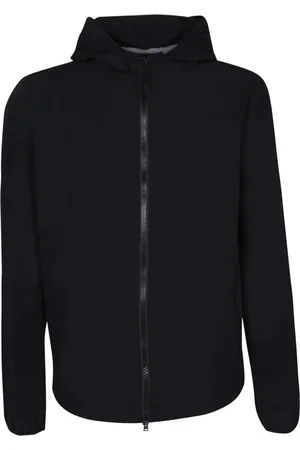 HERNO Jassen, Heren, Zwart, L, Nylon, Essence bi-stretch zwarte jas