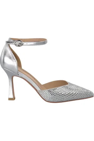 Alma en Pena Schoenen, Dames, Grijs, 38 EU, Rhinestone teen schoen