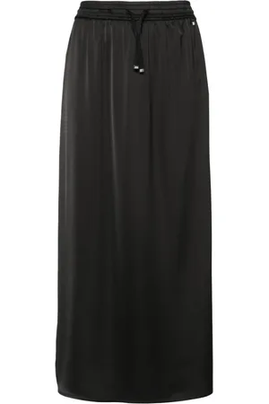 HERNO Rokken, Dames, Zwart, M, Katoen, Midi Rok met Kant