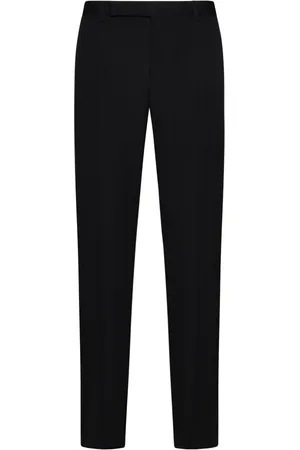 Saint Laurent Broeken, Heren, Zwart, XL, Wol, Zwarte wollen tailored broek