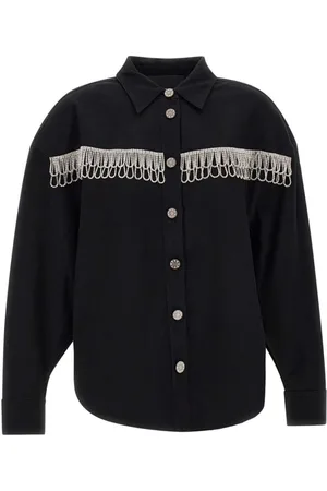 ROTATE Blouses & Shirts, Dames, Zwart, S, Katoen, Anni Shirt
