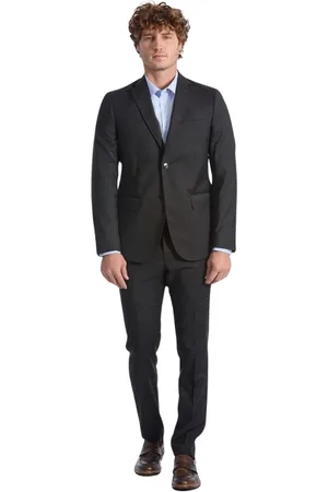 BALDININI Pakken, Heren, Grijs, 4Xl, Wol, Wollen Slim Fit Pak