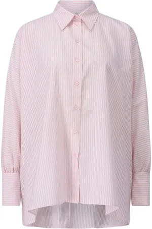 Riani Blouses & Shirts, Dames, Roze, XS, Katoen, Gestreept Oversized Overhemd