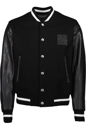 Givenchy Jassen, Heren, Zwart, S, Wol, Bomber Varsity Jacket
