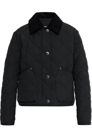 Burberry Jassen, Dames, Zwart, L, Gewatteerde jas Lanford