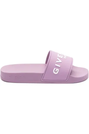 Givenchy Schoenen, Dames, Paars, 36 EU, Orchidee Paars Platte Zool Sandalen