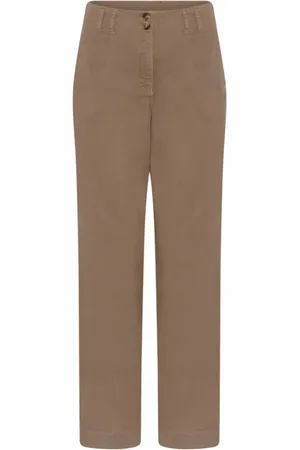 gustav Broeken, Dames, Bruin, M, Straight Leg Broeken Portabella Style
