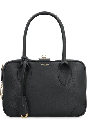 Golden Goose Tassen, Dames, Zwart, ONE Size, Leer, Handtas van korrelig leer met metalen sluiting