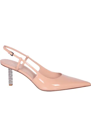 Givenchy Schoenen, Dames, Roze, 39 EU, Leer, Slingback pumps met hoge hak