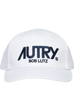 Autry Accessoires, unisex, Wit, ONE Size, Katoen, Effen Baseball Cap met Geborduurd Logo