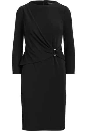 Ralph Lauren Kleedjes, Dames, Zwart, S, Jurk met elleboogmouwen