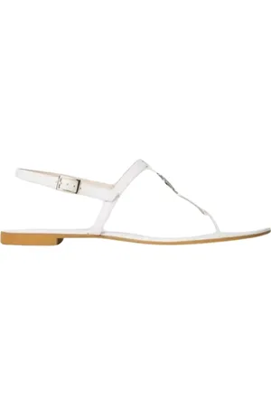 Twin-Set Schoenen, Dames, Wit, 39 EU, Leer, Witte Optische Sandaal