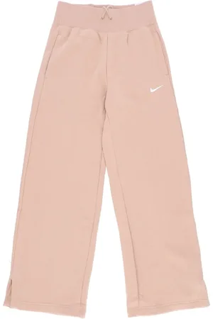 Nike Broeken, Dames, Roze, L, Katoen, Fleecewijde sportbroek
